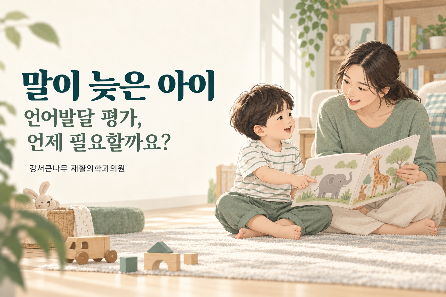 말이 늦은 아이, 언제 언어발달 평가를 받아야 할까요?